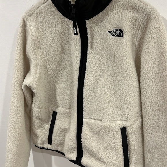 Dunraven Sherpa Crop Women's Light Jacket Off White The North Face size small - Picture 3 of 9